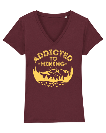 Addicted To Hiking Burgundy