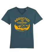Addicted To Hiking Tricou mânecă scurtă guler V Bărbat Presenter