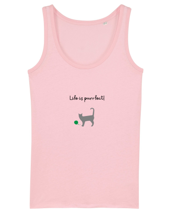 Life is purrfect! Cotton Pink