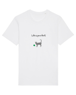 Life is purrfect! Tricou mânecă scurtă Unisex Rocker