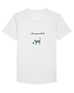 Life is purrfect! Tricou mânecă scurtă guler larg Bărbat Skater