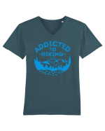 Addicted To Hiking Tricou mânecă scurtă guler V Bărbat Presenter