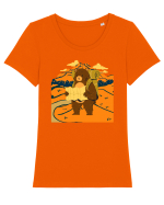 Hiking Bear Tricou mânecă scurtă guler larg fitted Damă Expresser