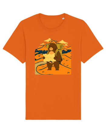 Hiking Bear Bright Orange