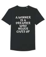 A winner is a dreamer who never gives up Tricou mânecă scurtă guler larg Bărbat Skater