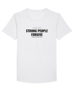 STRONG PEOPLE FORGIVE Tricou mânecă scurtă guler larg Bărbat Skater