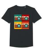Aparat Foto Retro Vintage Tricou mânecă scurtă guler larg Bărbat Skater