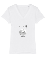 Down Town Tricou mânecă scurtă guler V Damă Evoker