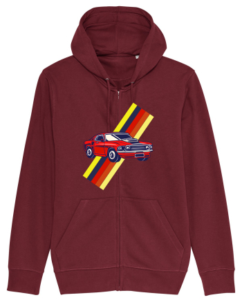 Retro Muscle Car Burgundy