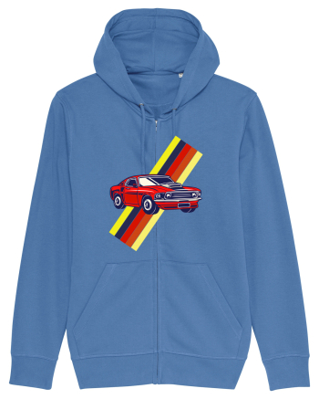 Retro Muscle Car Bright Blue