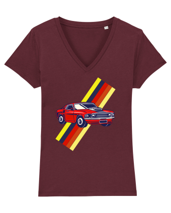 Retro Muscle Car Burgundy