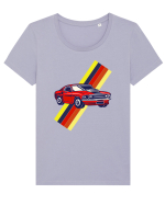Retro Muscle Car Tricou mânecă scurtă guler larg fitted Damă Expresser