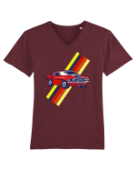 Retro Muscle Car Tricou mânecă scurtă guler V Bărbat Presenter