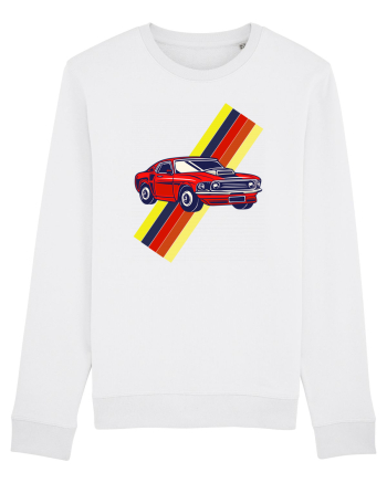 Retro Muscle Car White