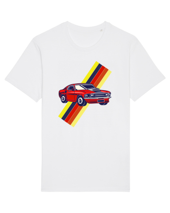 Retro Muscle Car White
