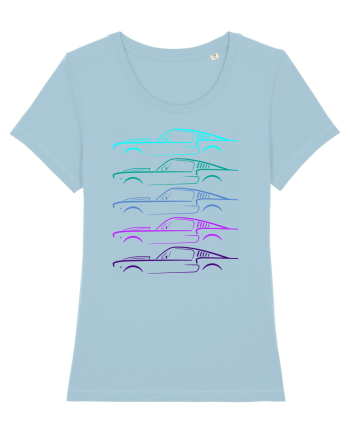 Retro Muscle Car Sky Blue