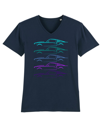 Retro Muscle Car French Navy