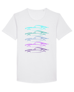 Retro Muscle Car Tricou mânecă scurtă guler larg Bărbat Skater