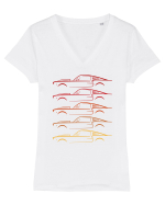 Retro Muscle Car Tricou mânecă scurtă guler V Damă Evoker