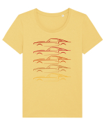 Retro Muscle Car Tricou mânecă scurtă guler larg fitted Damă Expresser