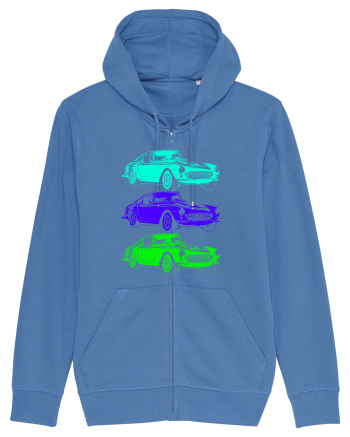 Retro Muscle Car Bright Blue