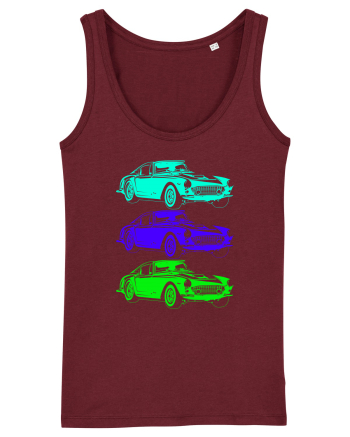 Retro Muscle Car Burgundy