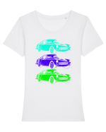 Retro Muscle Car Tricou mânecă scurtă guler larg fitted Damă Expresser