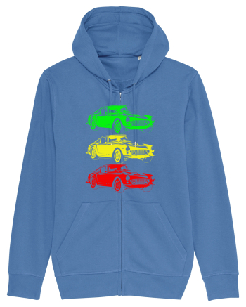 Retro Muscle Car Bright Blue