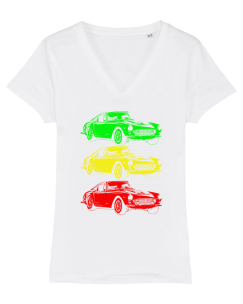 Retro Muscle Car White