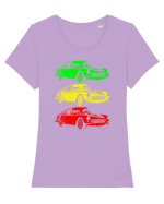 Retro Muscle Car Tricou mânecă scurtă guler larg fitted Damă Expresser