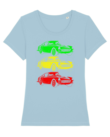 Retro Muscle Car Sky Blue