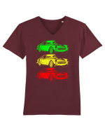 Retro Muscle Car Tricou mânecă scurtă guler V Bărbat Presenter