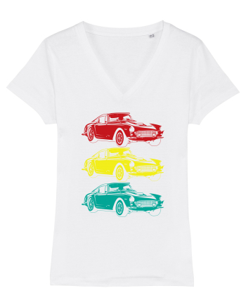 Retro Muscle Car White
