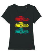 Retro Muscle Car Tricou mânecă scurtă guler larg fitted Damă Expresser