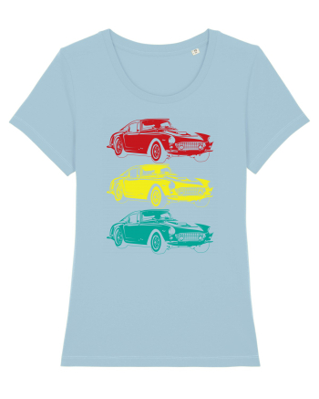 Retro Muscle Car Sky Blue