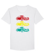 Retro Muscle Car Tricou mânecă scurtă guler larg Bărbat Skater