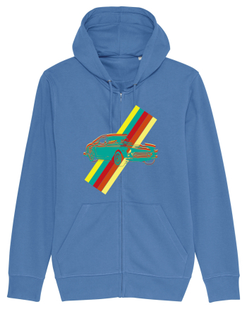 Retro Muscle Car Bright Blue