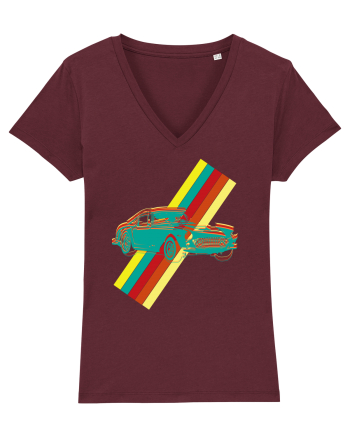 Retro Muscle Car Burgundy