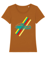 Retro Muscle Car Tricou mânecă scurtă guler larg fitted Damă Expresser