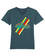 Retro Muscle Car Tricou mânecă scurtă guler V Bărbat Presenter