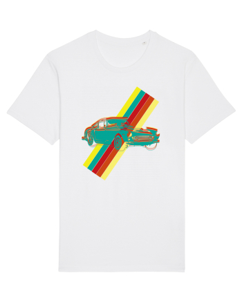 Retro Muscle Car White