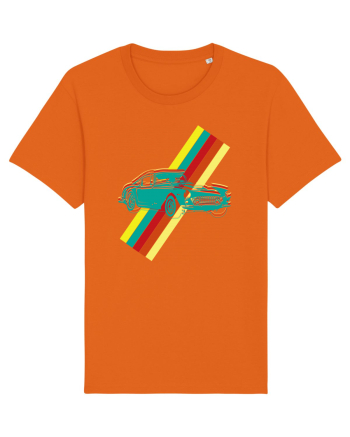 Retro Muscle Car Bright Orange