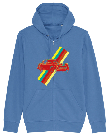 Retro Muscle Car Bright Blue