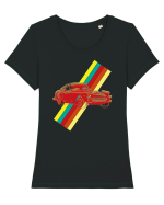 Retro Muscle Car Tricou mânecă scurtă guler larg fitted Damă Expresser