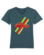 Retro Muscle Car Tricou mânecă scurtă guler V Bărbat Presenter