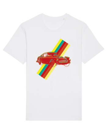 Retro Muscle Car White
