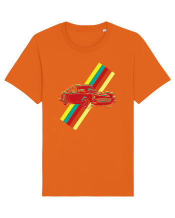 Retro Muscle Car Bright Orange