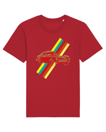 Retro Muscle Car Red