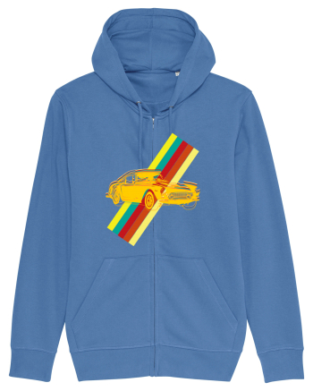 Retro Muscle Car Bright Blue