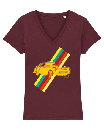 Retro Muscle Car Burgundy